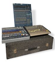 A QUASAR DISCO-DECK & THREE MIXERS.