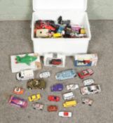 A box containing a good collection of diecast vehicles to include Corgi, Matchbox, Burago, Days