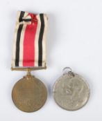 A British Special Constabulary Long Service medal together with a King George V and Queen Mary May