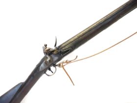 Flintlock volunteer Brown Bess musket by Sargant and Son with bayonet, 39inch barrel with Birmingham