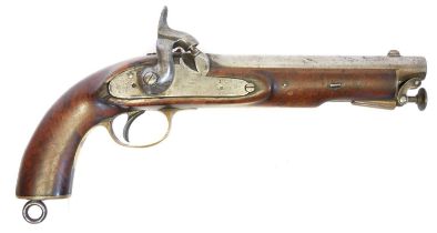 Percussion 1855 type .650 cavalry pistol made for the East India Goverment, 8inch sighted barrel
