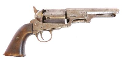 Belgian .36 percussion revolver, serial number 15667, 5.5inch barrel with Belgian proof marks, the