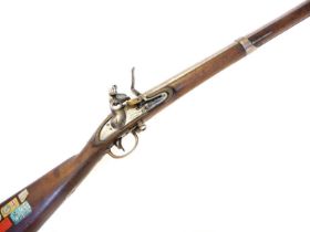 US .69 calibre M.1816 flintlock musket, by M.T Wickham of Philadelphia, 42inch barrel secured by