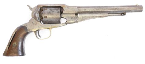 Remington 1858 New Model Army .44 percussion revolver, serial number 12121, 7.5 inch sighted