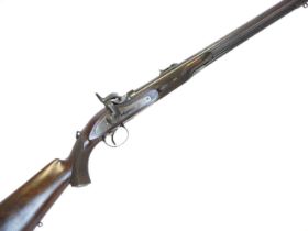Westley Richards Monkey Tail .451 capping breach loading carbine, serial number 2674, 23" barrel,