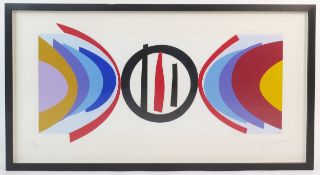 Terry Frost R.A.(British 1915 - 2003) 'Black Circle' Coloured Screenprint, pencil signed and