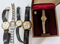 A small mixed collection of dress watches including Seiko etc.
