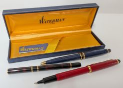 Waterman, Paris, three ballpoint pens, with a box.