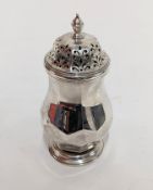 A silver sugar caster, hallmarked London 1928, weight approx 9.14oz.