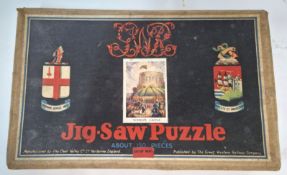 An early 20th century Great Western Railway 150 piece jigsaw puzzle of Windsor Castle (incomplete).
