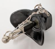 A WWII period mouthpiece of a ships communication tube, with whistle attachment.