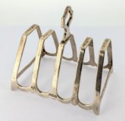 A silver toast rack, hallmarked Birmingham 1937, weight approx 1.5oz.