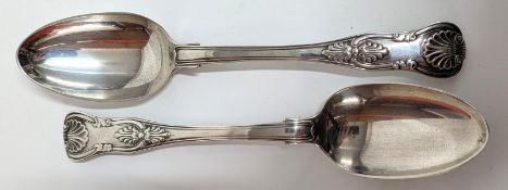 A pair of George IV silver table spoons, hallmarked London 1825, weight approx. 6.8oz.