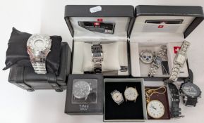 Ten dress watches, to include Solsund, Time, Timex, etc.