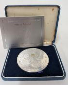 An Eleven Hundred Years in Minting silver medal with certificate of authenticity in original Royal