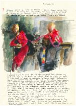 Robert Lenkiewicz (1941-2002), facsimile of the Mary Notebook, dated 9th March 1978, framed and