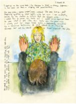 Robert Lenkiewicz (1941-2002), facsimile of the Mary Notebook, dated 3rd March 1978, framed and