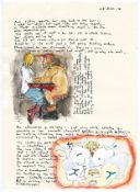 Robert Lenkiewicz (1941-2002), facsimile of the Mary Notebook, dated 28th March 1978, framed and