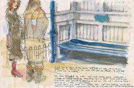 Robert Lenkiewicz (1941-2002), facsimile of the Mary Notebook, dated 4th April 1978, framed and