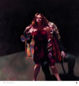 Robert Lenkiewicz (1941-2002), limited edition print 'The Painter with Janine Pecorini', 24/150,