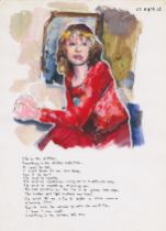 Robert Lenkiewicz (1941-2002), facsimile of the Mary Notebook, dated 27th March 1978, framed and