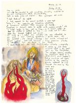 Robert Lenkiewicz (1941-2002), facsimile of the Mary Notebook, dated 1978, framed and glazed,