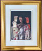 Robert Lenkiewicz (1941-2002) limited edition print, 'Anna with Paper Lanterns' 44/500, signed in