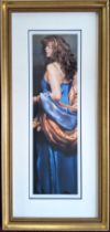 Robert Lenkiewicz (1941-2002) limited edition print, 'Karen in Blue' 97/475, signed in pencil,