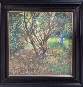 Robert Lenkiewicz (1941-2002), oil on board 'St Antony's Desert', landscape of Robert's house and