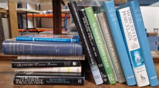 A collection of reference books on English Worcester porcelain.