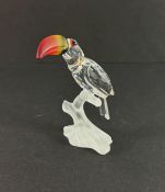 Swarovski Crystal Glass, Toucan, boxed.