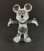 Swarovski Crystal Glass, Disney Showcase Collection - Mickey Mouse, boxed (no outer box).