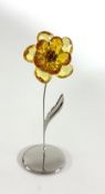 Swarovski Crystal Glass, Paradise Flowers - Dambulla - light Topaz, boxed (not correct box).