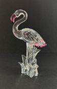Swarovski Crystal Glass, Flamingo, boxed.