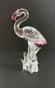 Swarovski Crystal Glass, Flamingo, boxed.