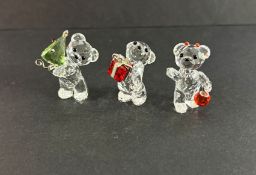 Swarovski Crystal Glass, Kris Bear - 2011 Annual Edition, 2011 - Halloween and A Gift for you, all