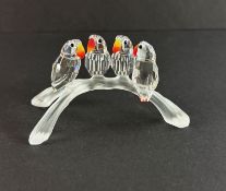 Swarovski Crystal Glass, Lovebirds Baby, boxed.