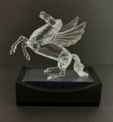 Swarovski Crystal Glass, Annual Edition 1998 - Fabulous Creatures - The Pegasus, boxed and stand.