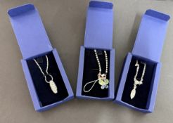 Swarovski Crystal Glass, Phone Charm, Two Pendants, boxed