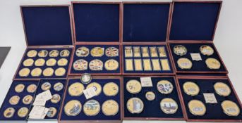 A collection of cased commemorative collectors coins, to include 'Diana - A Princess', 'History of
