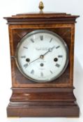 A 20th century Knight Gibbons London mantle clock, 8-day movement, Roman dial with gilt acorn
