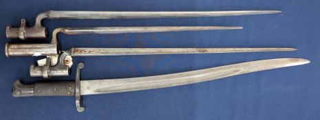 A collection of 19th century bayonets. (4)