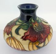 A Moorcroft Anna Lily pattern vase, marked to base 'c. 98, WM', height approx 10cm, boxed.
