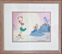 Myron Waldman (1908-2006), 'Dancing on the Beach', a Popeye cartoon cel, mixed technique, hand