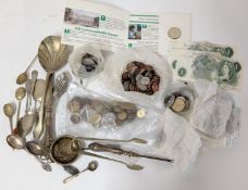 A collection of antique and foreign coins, to include Irish, Danish, Belgian 50f, South African 50