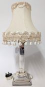 An Art Deco silver electric lamp, hallmarked London 1931, by BMC Ltd (British Metalising Company). A
