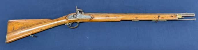 A 19th century 1841 pattern Sappers and Miners Carbine, dated 1847/8, impressed marks to lock and