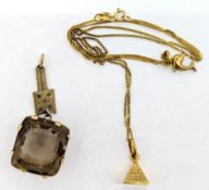 A small collection of 9ct gold, approx 7.6g.