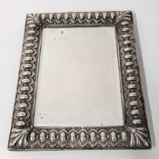 A Victorian silver mirror, hallmarked Birmingham 1899, approx 25cm x 19cm.