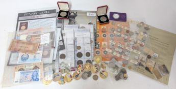 A collection of collector's coins, to include commemorative, antique, and foreign examples, together